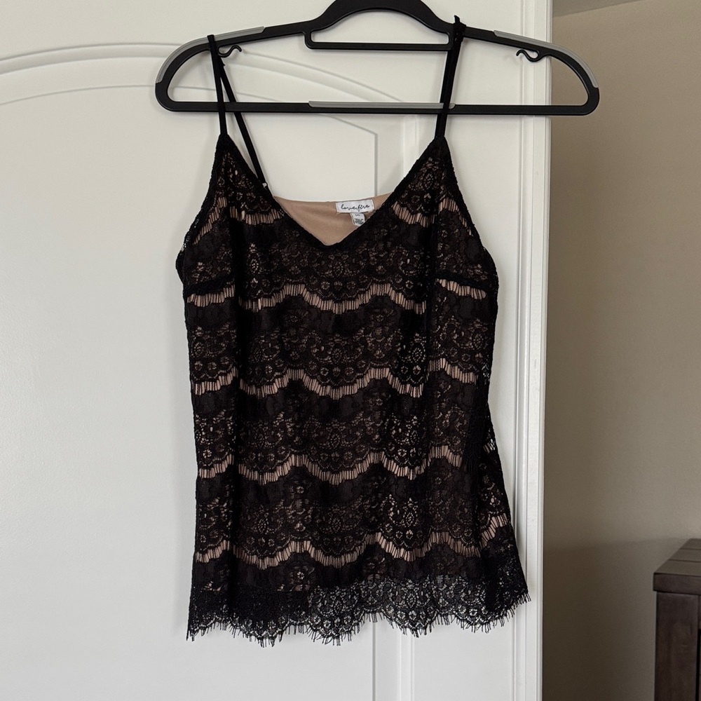 Love, fire Black Lace Camisole Top tank top